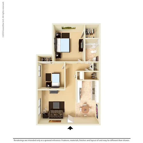 Floor plan Two Bedroom