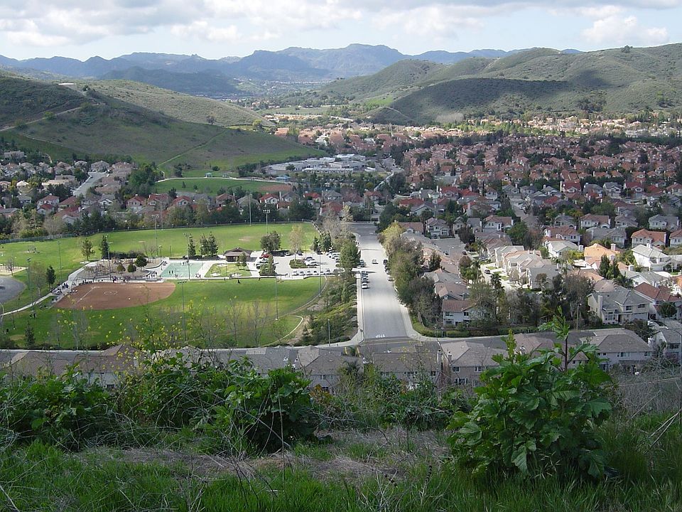 view from hilltop behand the house