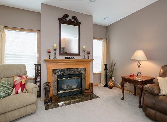 Living room fireplace