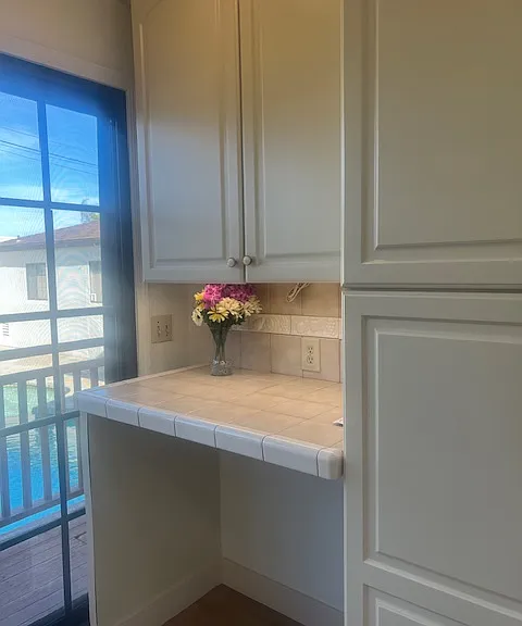 work counter in kitchen