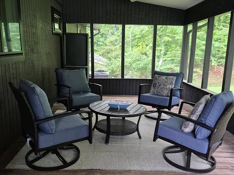 Rustic screened in room