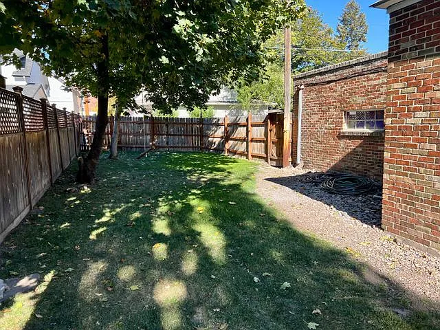 Fenced-in back yard