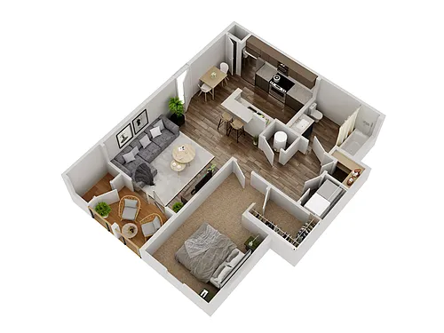 Floor plan 1X1 C