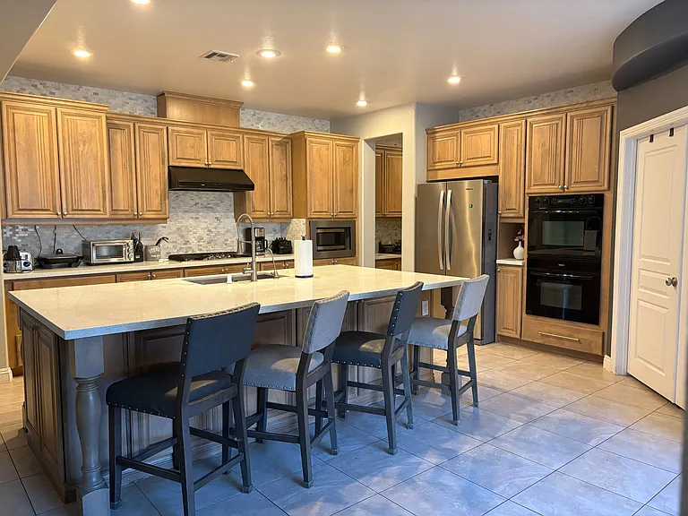 Kitchen with island seating