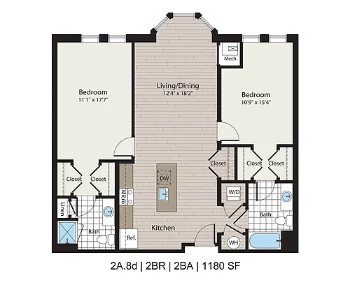Floor plan 2A.8d