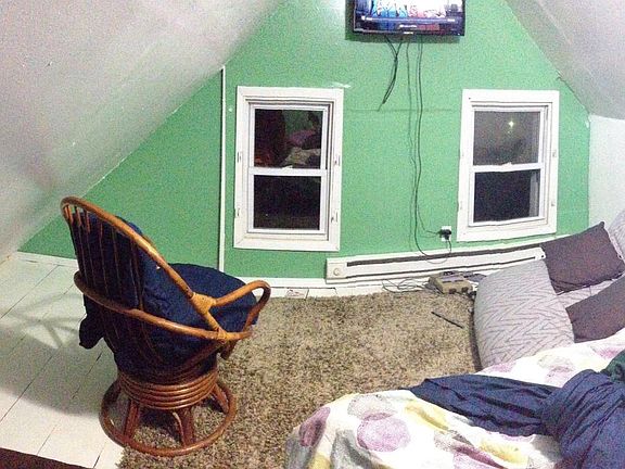 One side of the attic