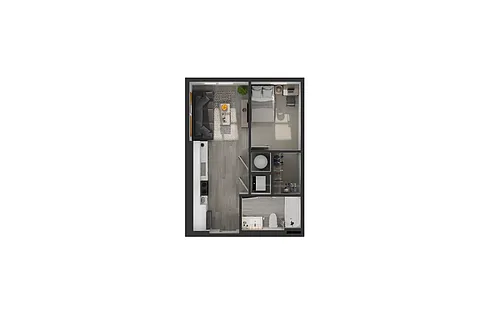 Floor plan 1C - 1X1