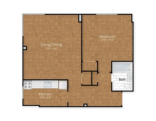 Floor plan One Bedroom