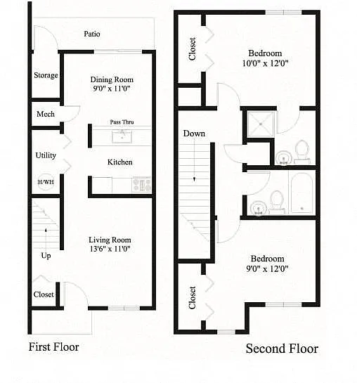 Floor plan 2 Bedroom