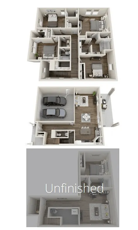 Floor plan Trevi (Unfinished Basement)