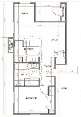 Floor plan 1X1