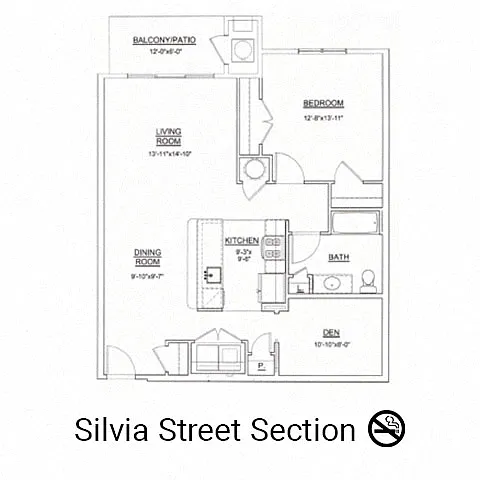 Floor plan Mercer I (den)
