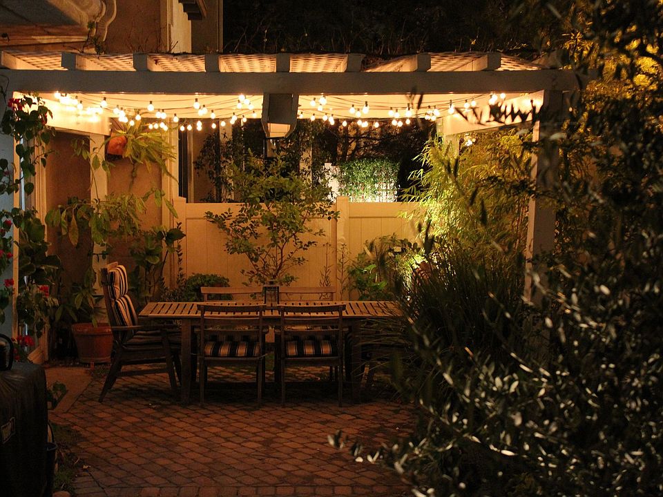 Backyard entertaining area