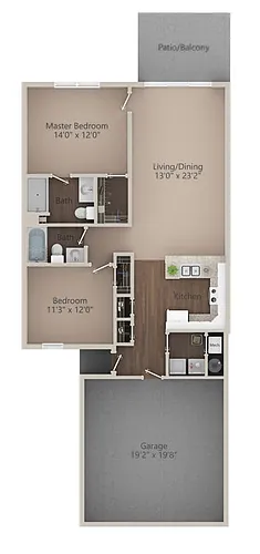 Floor plan 2 Bedroom