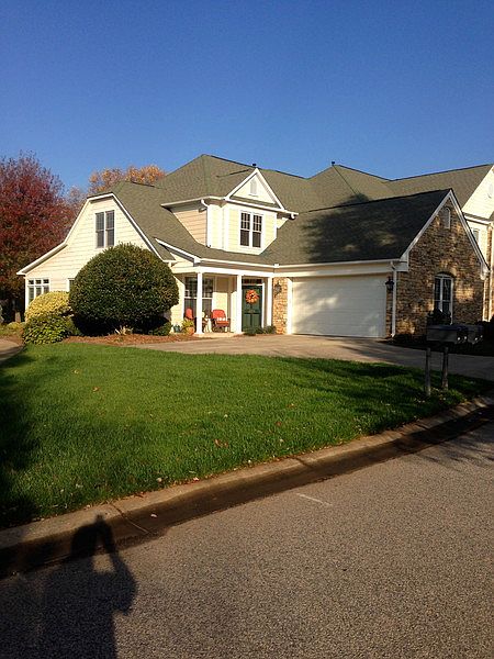 Front View of End Unit Townhome
						:
						Exterior is Hardie (cement fiber) board and stone