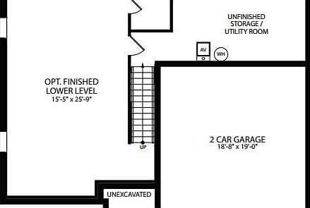 Elevation E - Unfinished Lower Level