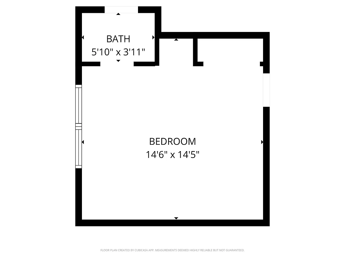 Floor plan Double Room Shared half bath