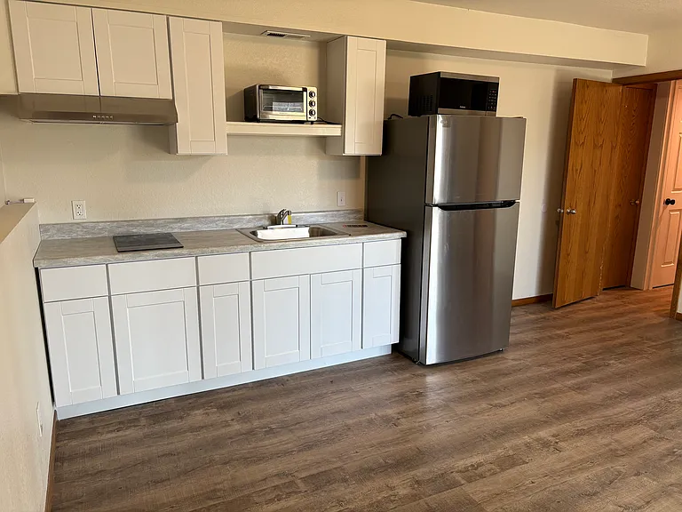 Brand new kitchen and fridg