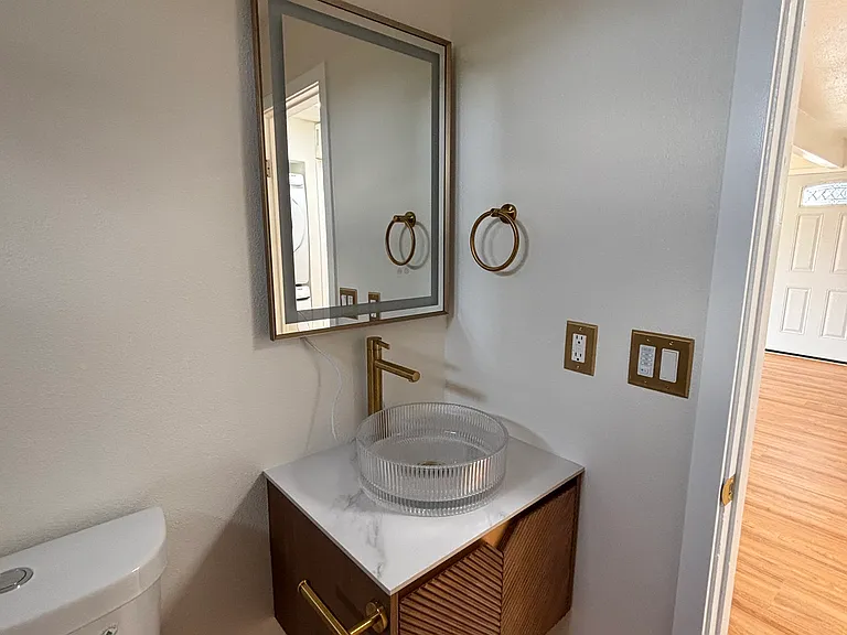 Brand new bathroom fixtures and sink