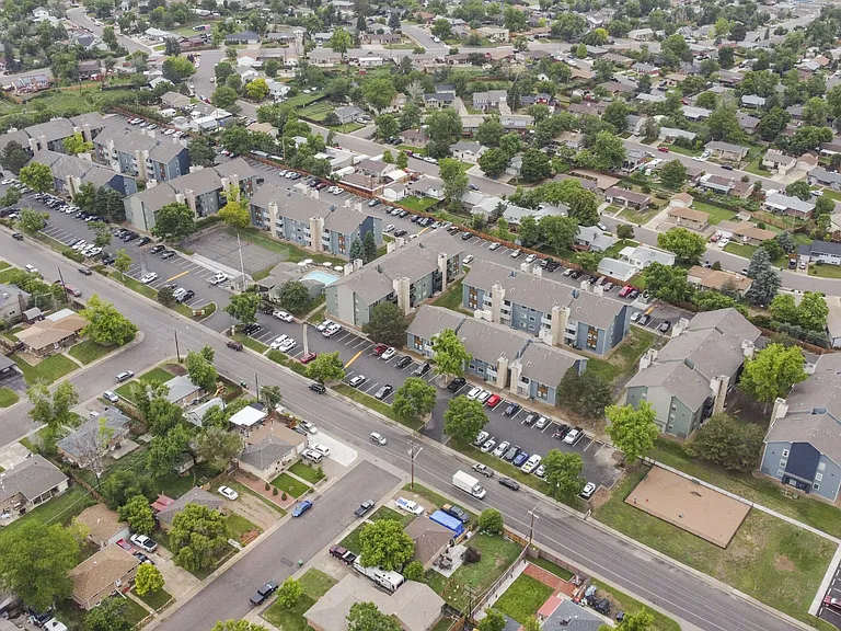 Aerial view of Hilltop View Apartments