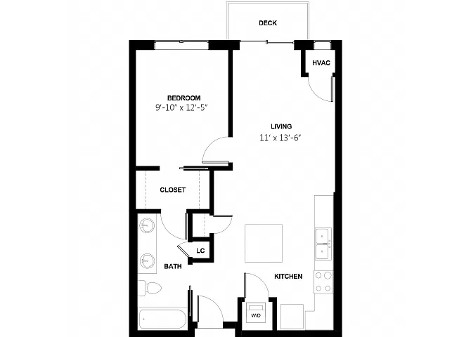 Floor plan One Bedroom 3