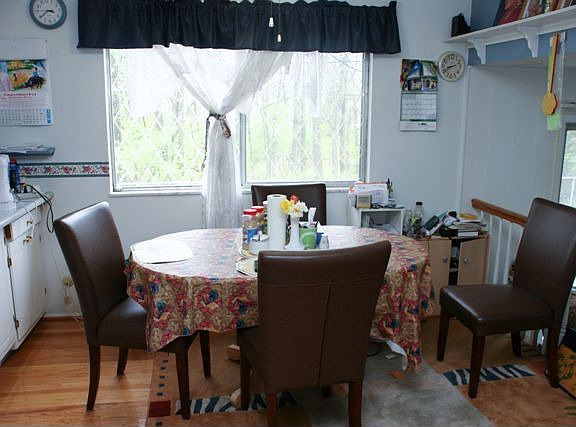 Breakfast/Dining room with beautiful hardwood floors