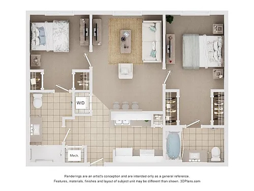 Floor plan Two Bedroom A