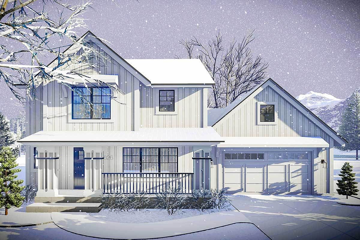 3BDRM Country Farmhouse w/Vaulted Master Suite Plan, BUILD ON YOUR OWN