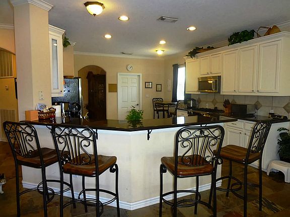 View from den looking into kitchen