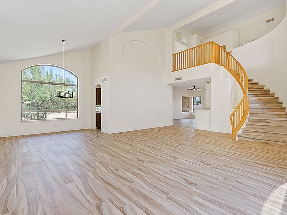 Great Room, Stairs and Dining Area