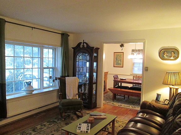 Living room with bay window