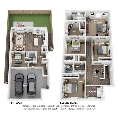 Floor plan Plan 5 (w/1st Floor Bedroom)