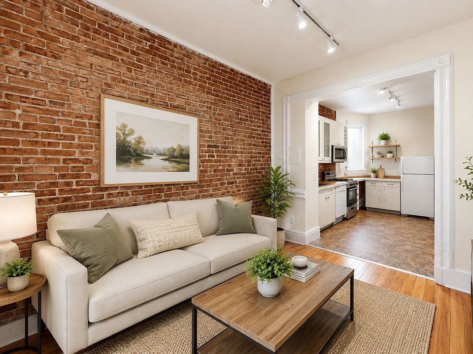 Living room virtually staged