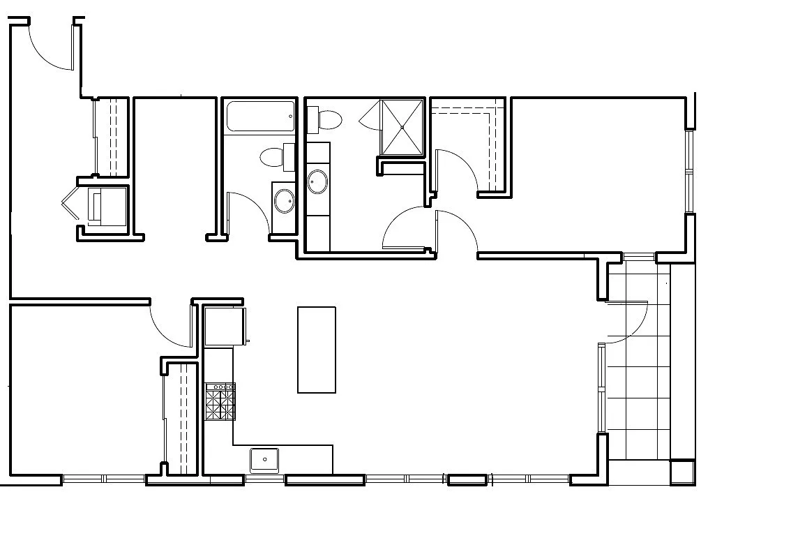 Floor plan 2 Bedroom with Den