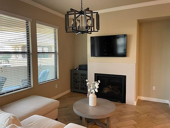 living room area with fireplace