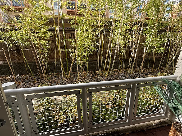 A private balcony for outdoor relaxation.