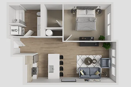Floor plan 1x1 A MFTE*