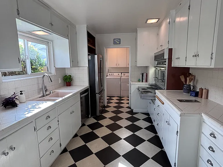 Kitchen into laundry room