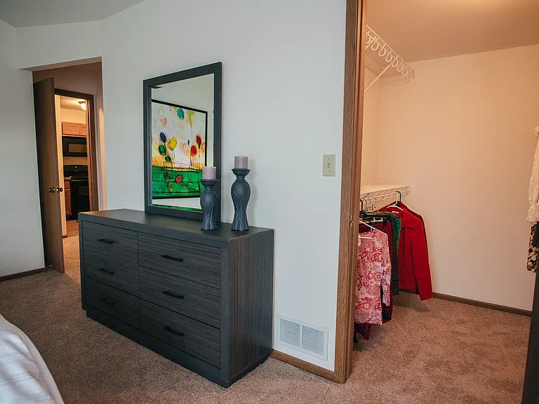 Master Bedroom with walk in closet and private bathroom