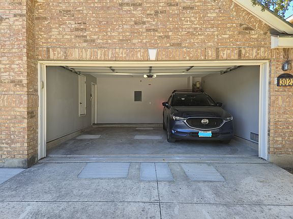 Spacious two-car garage.