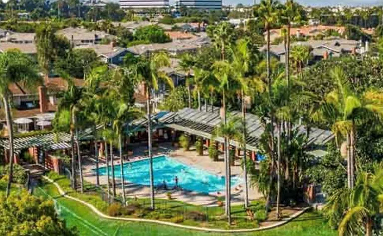 Aerial of Main pool, many other jacuzzis on the property