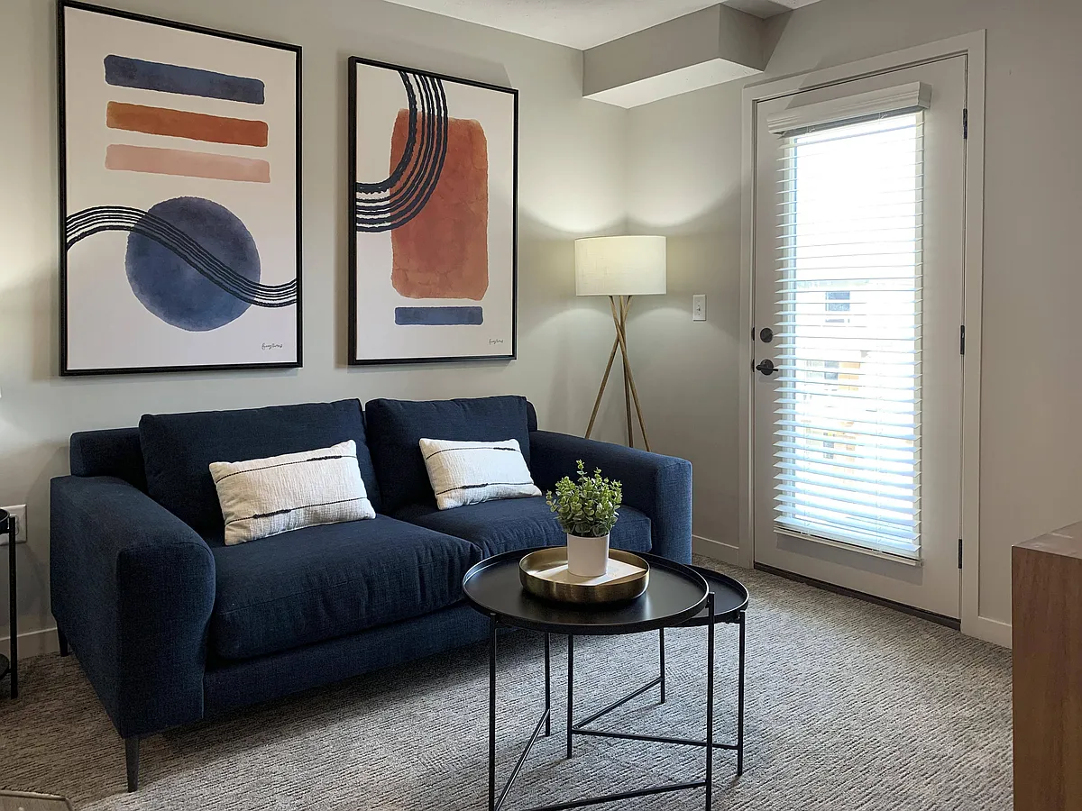 It's easy to feel right at home in our cozy spaces. - The Knock Apartments