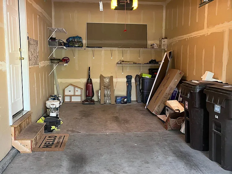 One-car garage with remote.