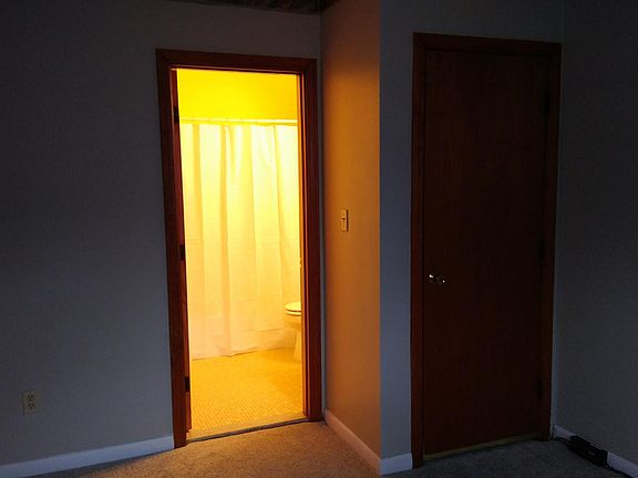 Doorway to bathroom from bedroom.