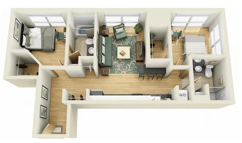 Floor plan 2 Bedroom CC