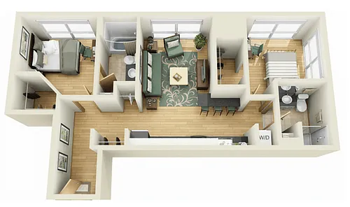 Floor plan 2 Bedroom CC