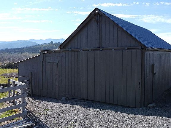 Front of barn, barn door