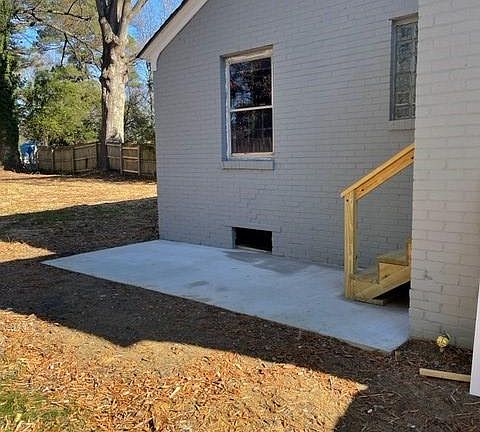 Patio at back door