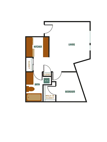 Floor plan Open 1x1 - B2