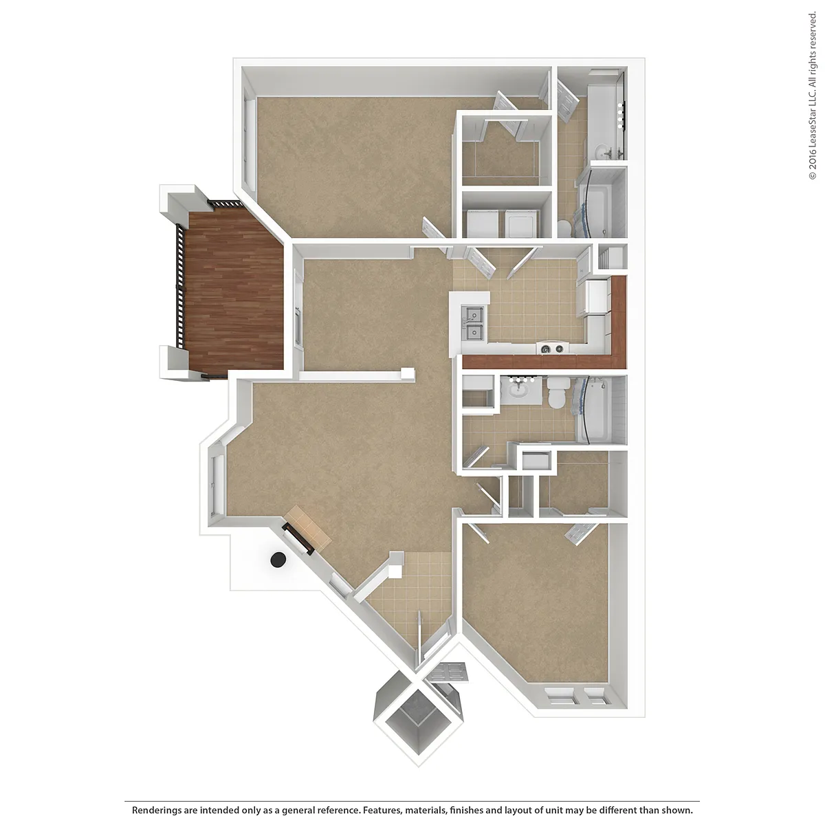 Floor plan 2 Bed